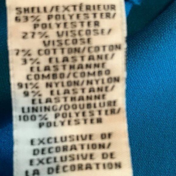 Diane Von Furstenberg. Stunning Blue Sleeveless Blouse Size 4 - Picture 9 of 9